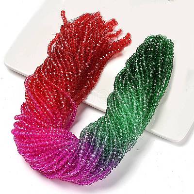 Transparent Painted Glass Beads Strands X1-DGLA-A034-T4mm-A24-1