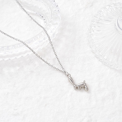 304 Stainless Steel Pendant Necklaces for Women Men NJEW-JN05414-03-1