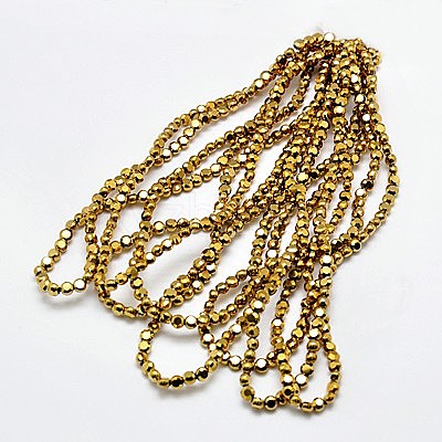 Electroplate Glass Beads Strands EGLA-A002-4mm-F25-1