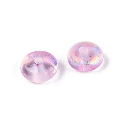 Baking Paint Electroplate Transparent Glass Beads EGLA-Q141-01A-A05-1