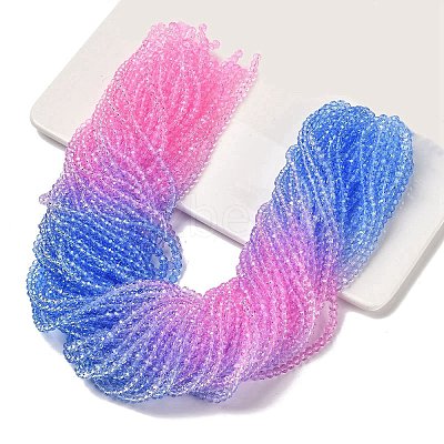 Transparent Painted Glass Beads Strands X1-DGLA-A034-T4mm-A08-1