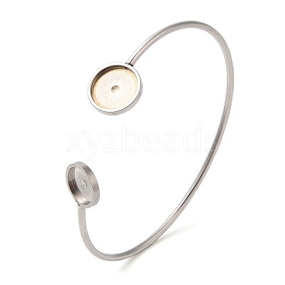 Non-Tarnish 304 Stainless Steel Bangle Makings STAS-R123-01P-1