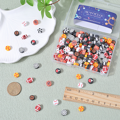 160Pcs 8 Style Handmade Polymer Clay Beads CLAY-SC0001-59-1