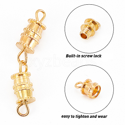 120 Sets 12 Style Brass Screw Clasps KK-PH0001-81-1