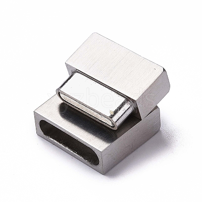 Wholesale 304 Stainless Steel Magnetic Clasps with Glue-in Ends 