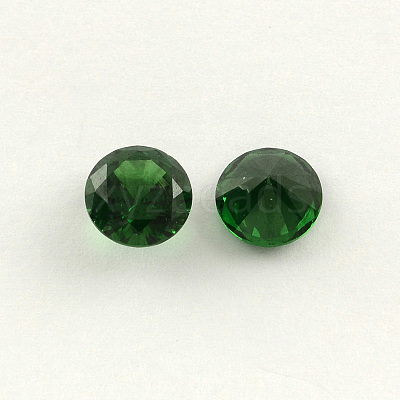 Diamond Shaped Cubic Zirconia Pointed Back Cabochons ZIRC-R004-10mm-08-1
