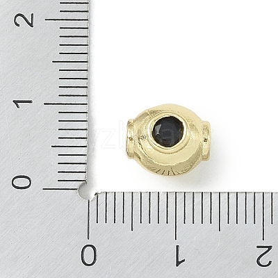 Rack Plating Brass Micro Pave Cubic Zirconia Beads KK-A220-24G-G-1