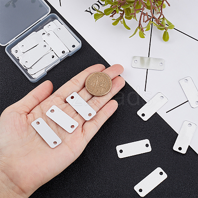 Wholesale BENECREAT 30Pcs Blank Aluminum Connector Charms