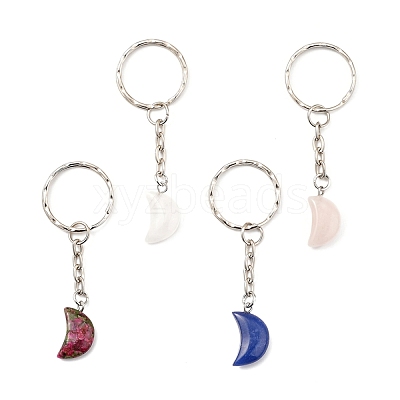 Natural & Synthetic Mixed Gemstone Keychain KEYC-JKC00225-1
