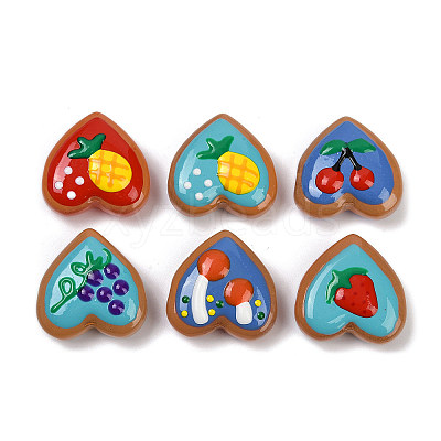 Handmade Heart Lampwork Beads Strands LAMP-P069-04A-07-1