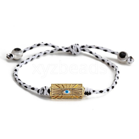 Evil Eye Cotton Cord Bracelets PW-WG911A8-01-1