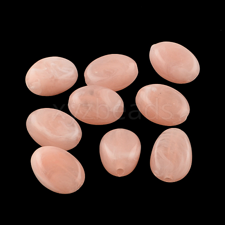 Oval Imitation Gemstone Acrylic Beads OACR-R052-28-1
