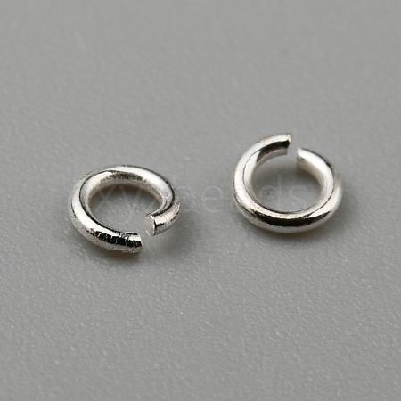 Rhodium Plated 925 Sterling Silver Jump Rings FIND-WH0110-653-1