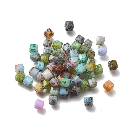 Imitation Jade Glass Beads GLAA-P073-06-1