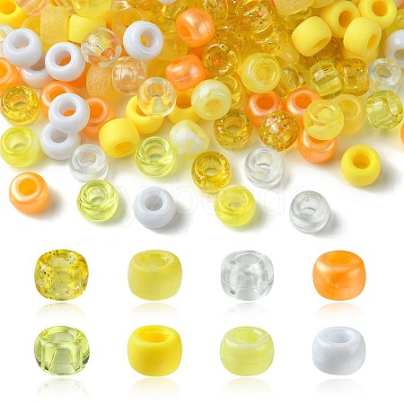 424G 8 Styles Plastic Pearlized Beads KY-FS0001-21B-1