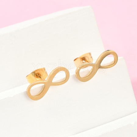304 Stainless Steel Stud Earrings EJEW-Z089-40G-1