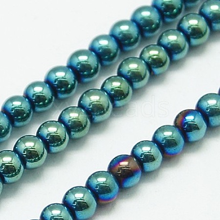 Non-magnetic Synthetic Hematite Beads Strands G-K015-4mm-08-1