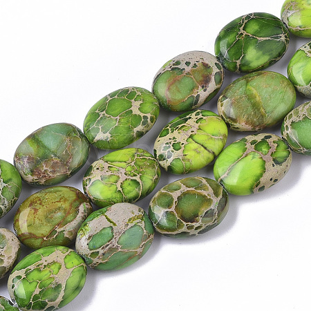 Natural Imperial Jasper Beads Strands G-S355-88D-04-1