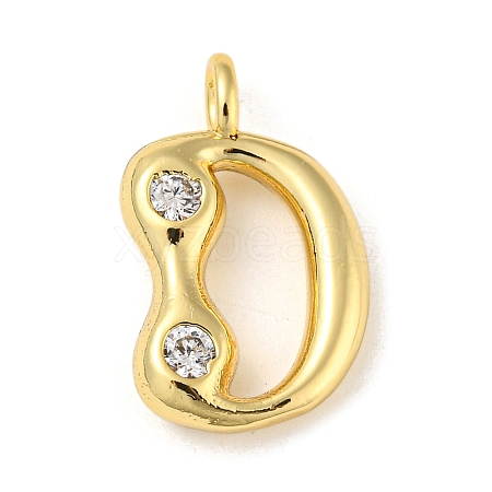 Rack Plating Brass Micro Pave Cubic Zirconia Pendants KK-A200-24G-D-1