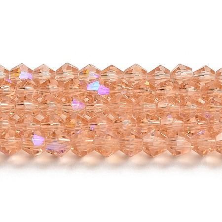 Transparent Electroplate Glass Beads Strands LS-EGLA-A039-T4mm-L15-1