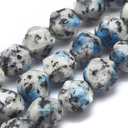 Natural K2 Stone/Raindrop Azurite Beads Strands G-K303-B17-10mm-1