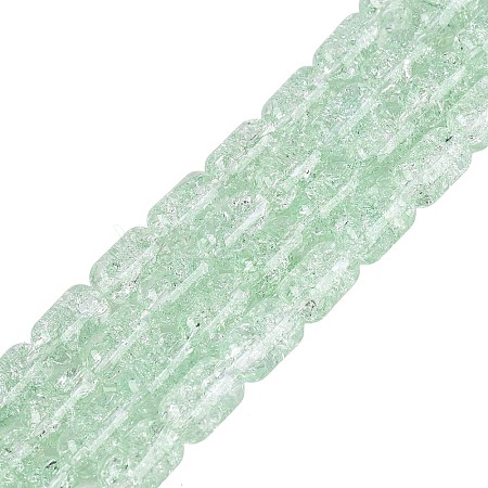 Transparent Crackle Glass Beads Strands GLAA-NH0001-04-A09-1