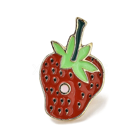 Cartoon Fruit Alloy Enamel Pins Brooches for Backpack Clothes JEWB-S028-10B-1