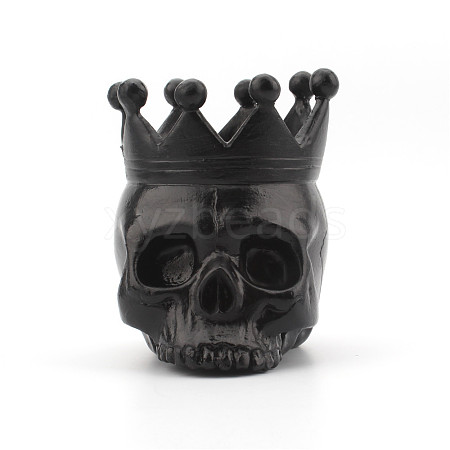 Halloween Theme Resin Candle Holder CAND-PW0003-030EB-1