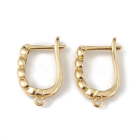 Brass Hoop Earring Findings ZIRC-L097-057G-1