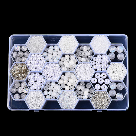 DIY 24 Style Acrylic & Resin Beads Jewelry Making Finding Kit DIY-NB0012-01J-1