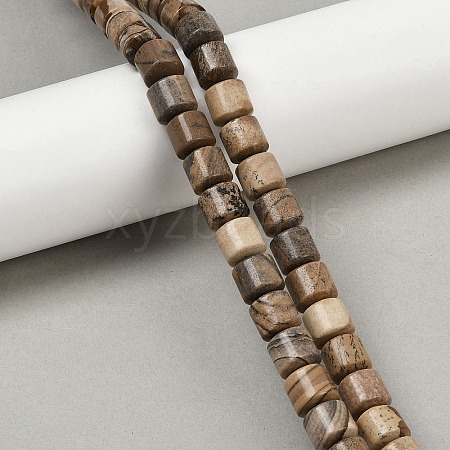 Natural Picture Jasper Beads Strands G-G275-D19-10x10mm-1