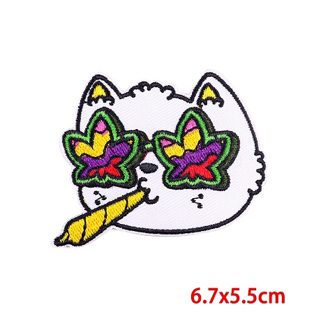 Computerized Embroidery Cloth Self Adhesive Patches PW-WG63C1D-02-1