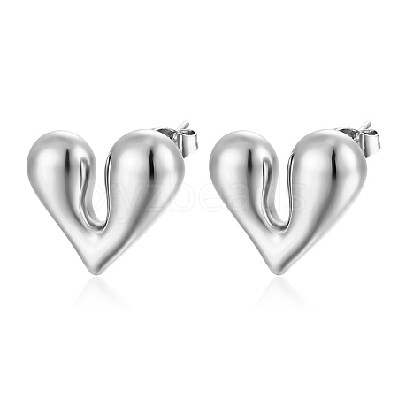 European and American Popular Internet Celebrity Stainless Steel Earrings PW-WG3205D-08-1