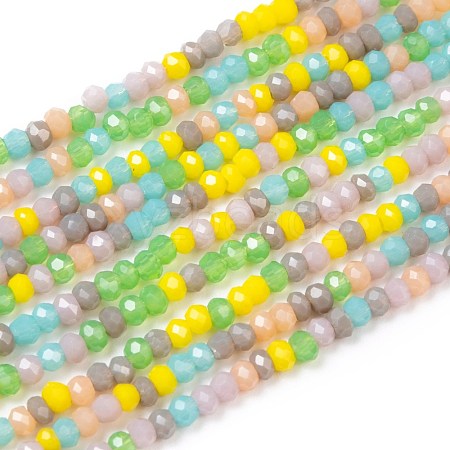 Faceted Glass Beads Strands X-GLAA-G074-A04-1