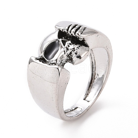 Alloy Skull Finger Ring LS-RJEW-H109-04AS-1