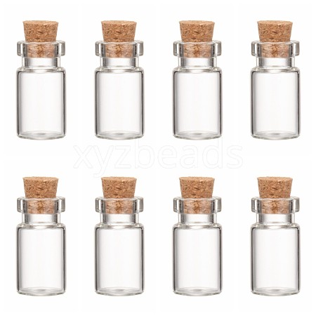 Glass Wishing Bottle Bead Containers X-CON-Q014-1