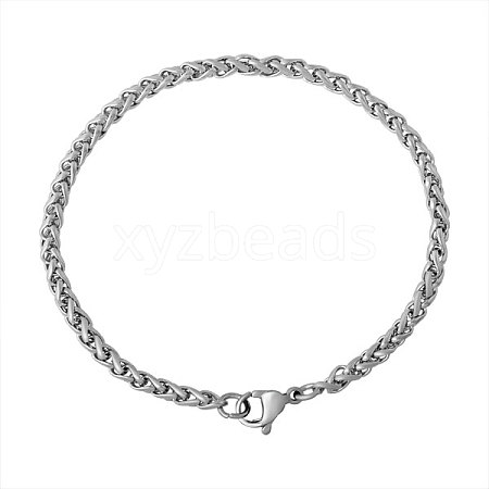 316 Surgical Stainless Steel Wheat Chain Bracelets BJEW-M187-07-B-1