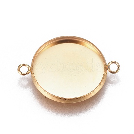 Ion Plating(IP) 304 Stainless Steel Cabochon Connector Settings X-STAS-G127-14-16mm-G-1