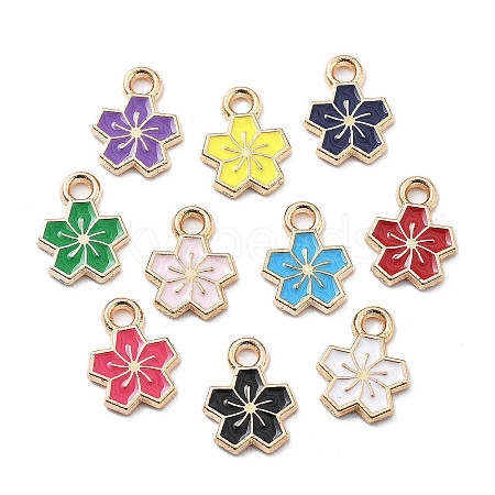 Alloy Enamel Charms ENAM-S022-01K-1