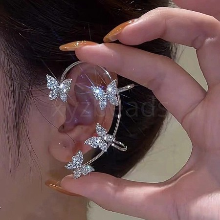 Alloy Rhinestone Cuff Earrings FS-WGFB378-04-1