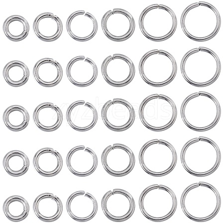 SOFPLATE 600Pcs 6 Styles 304 Stainless Steel Jump Rings STAS-SP0001-69-1