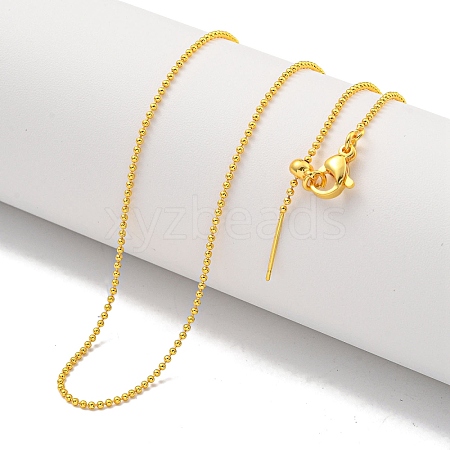 Brass Ball Chain Necklaces for Women NJEW-G084-14G-1