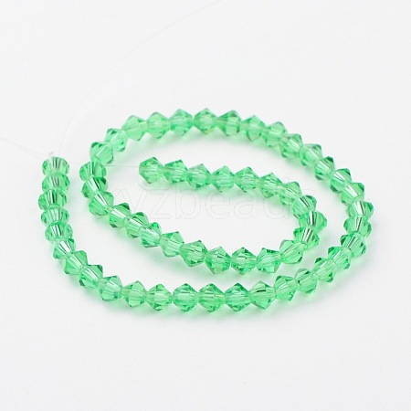 Faceted Bicone Imitation Austrian Crystal Glass Bead Strands G-PH0007-15-4mm-1