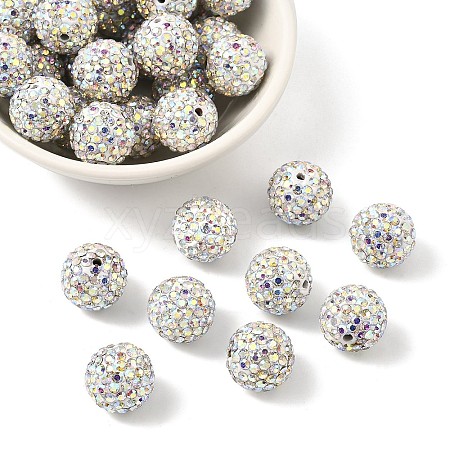 Pave Disco Ball Beads RB-Q195-14mm-AB-1