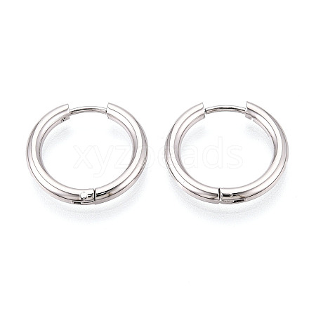 304 Stainless Steel Hoop Earrings EJEW-T048-24B-P-1