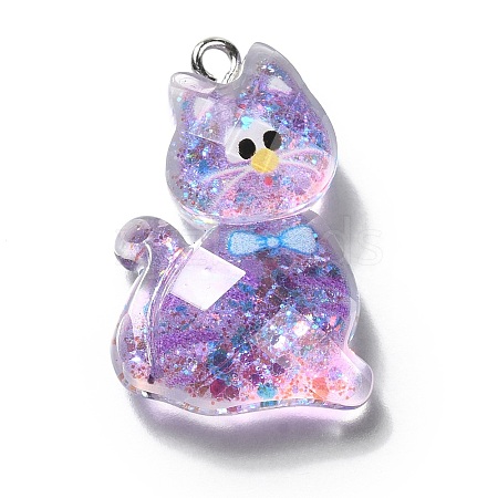 Opaque Resin Pendants RESI-Q019-01B-1