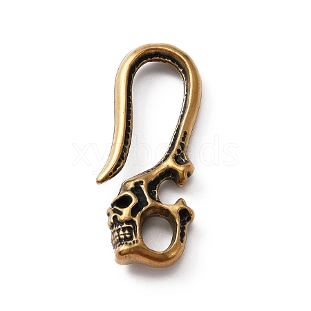 Brass Hook Clasp FIND-WH0037-78AG-1