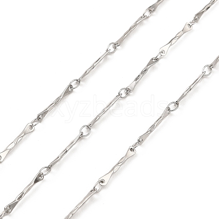 304 Stainless Steel Bone Link Chains CHS-G025-15P-1