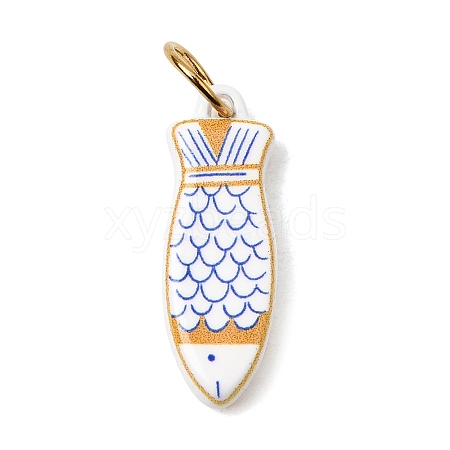 Printing 304 Stainless Steel Pendants LS-STAS-K304-13B-G-1