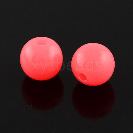 Fluorescent Acrylic Beads MACR-R517-8mm-08-1